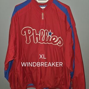 PHILADELPHIA PHILLIES Majestic Red & Royal Blue MLB Pullover